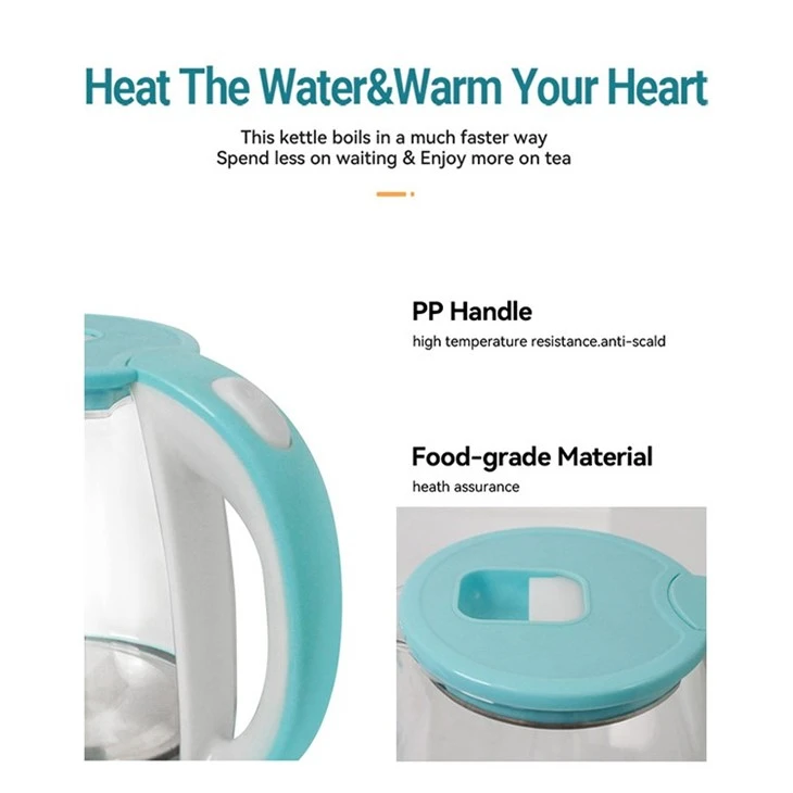 1.8L Borosilicate Glass Electric Kettle